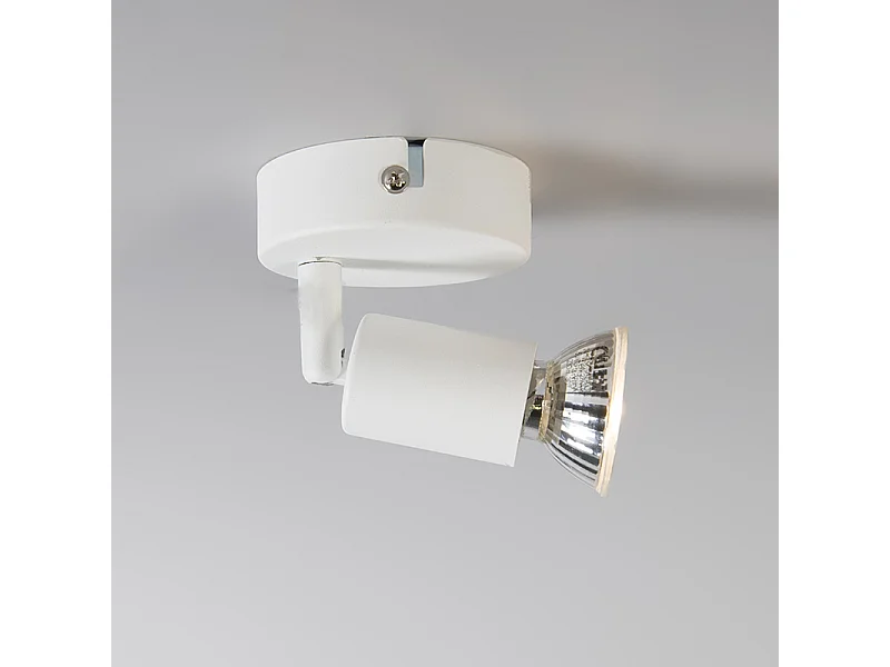 Spot de plafond moderne blanc inclinable - Jeany