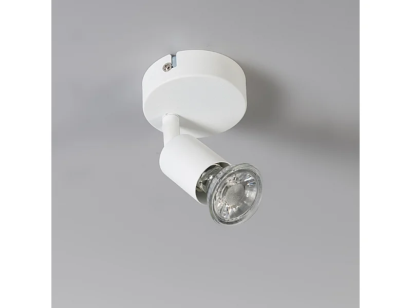 Spot de plafond moderne blanc inclinable - Jeany
