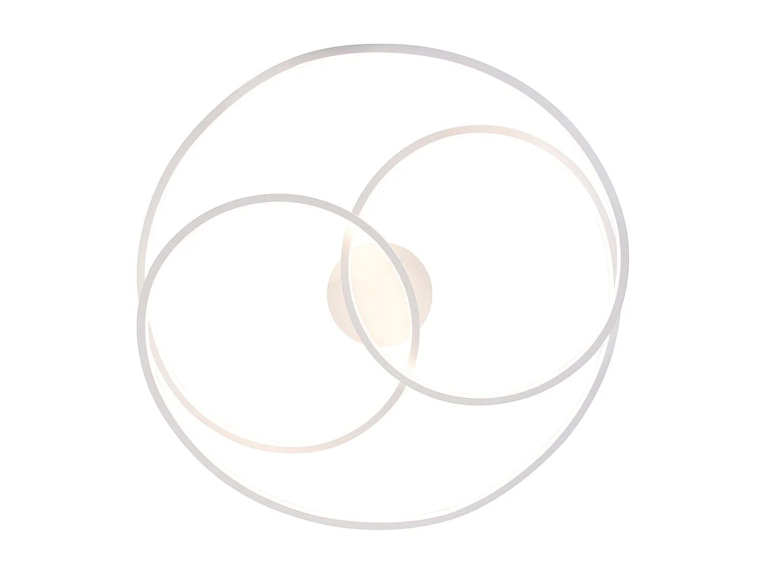 Plafonnier blanc 78 cm avec LED à intensité variable 3 niveaux - Rowin