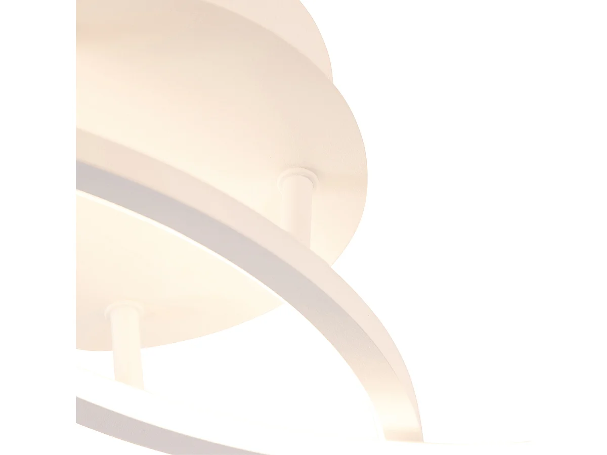 Plafonnier blanc 78 cm avec LED à intensité variable 3 niveaux - Rowin