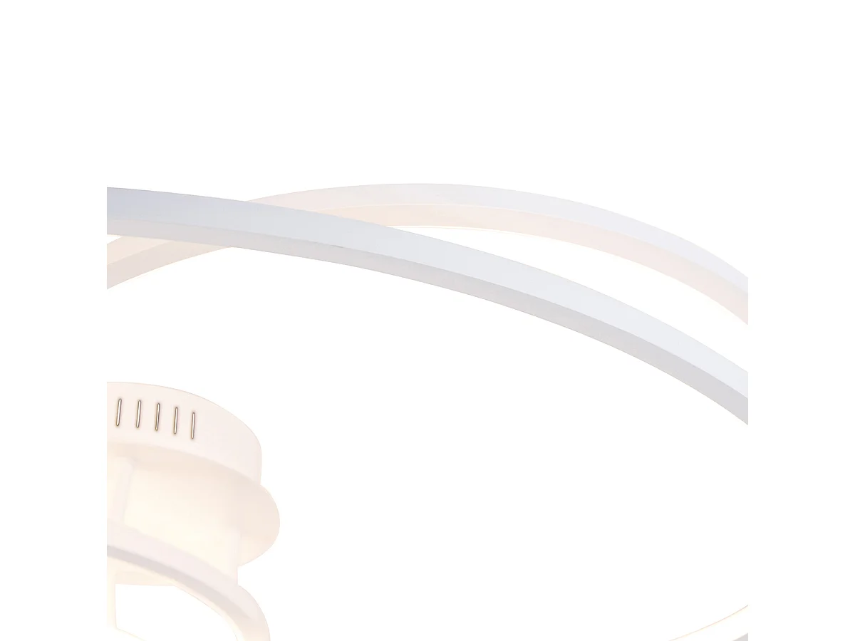 Plafonnier blanc 78 cm avec LED à intensité variable 3 niveaux - Rowin