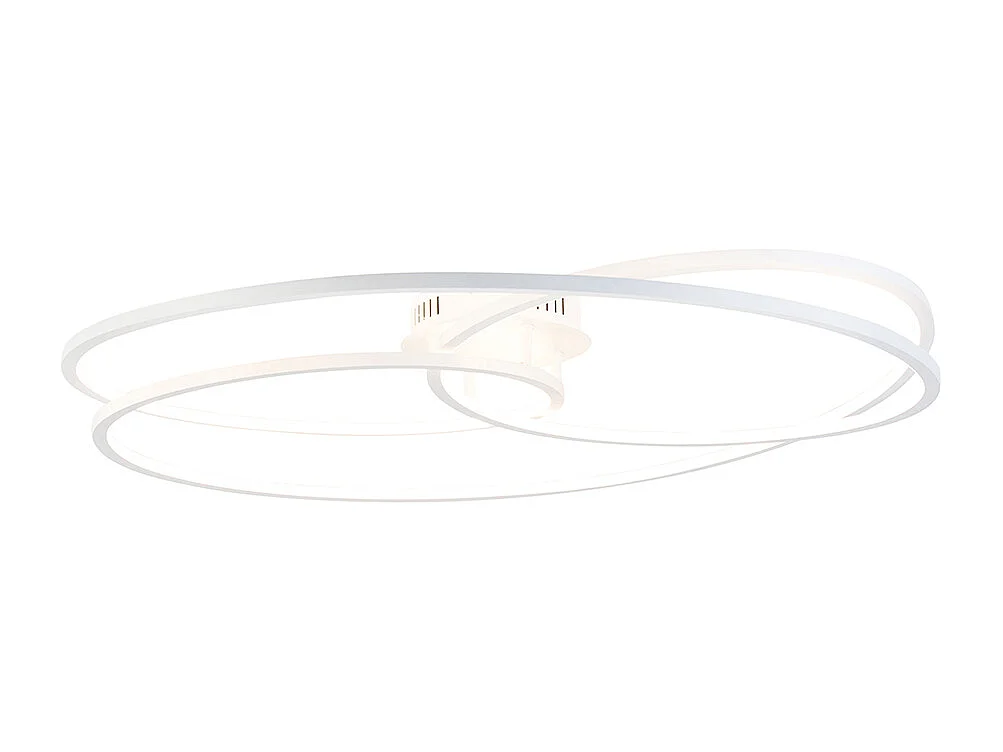 Plafonnier blanc 78 cm avec LED à intensité variable 3 niveaux - Rowin