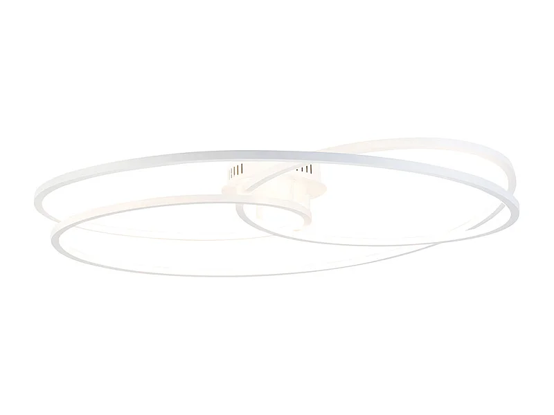 Plafonnier blanc 78 cm avec LED à intensité variable 3 niveaux - Rowin