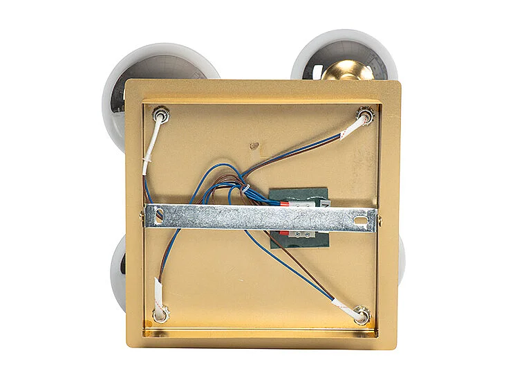 Plafonnier moderne doré 5 lumières avec verre fumé - Athènes