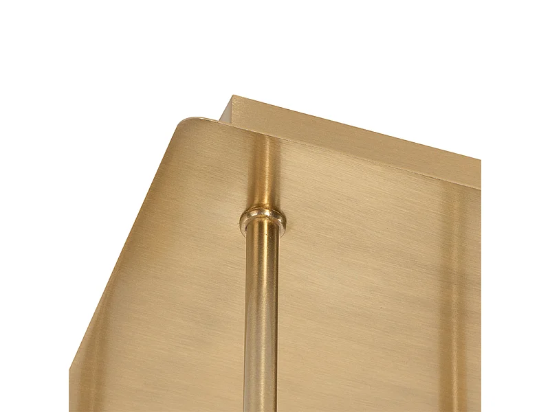 Plafonnier moderne doré 5 lumières avec verre fumé - Athènes