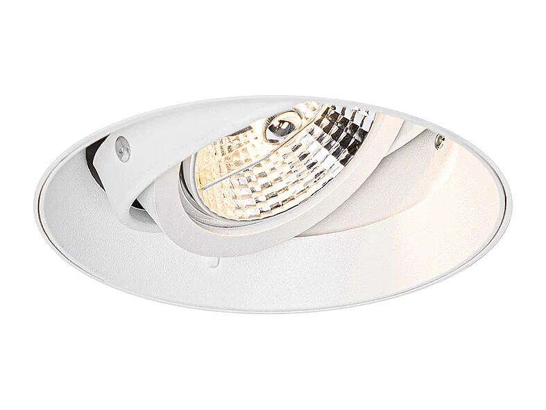 Spot encastré moderne blanc GU10 AR70 rond sans bordure - Oneon