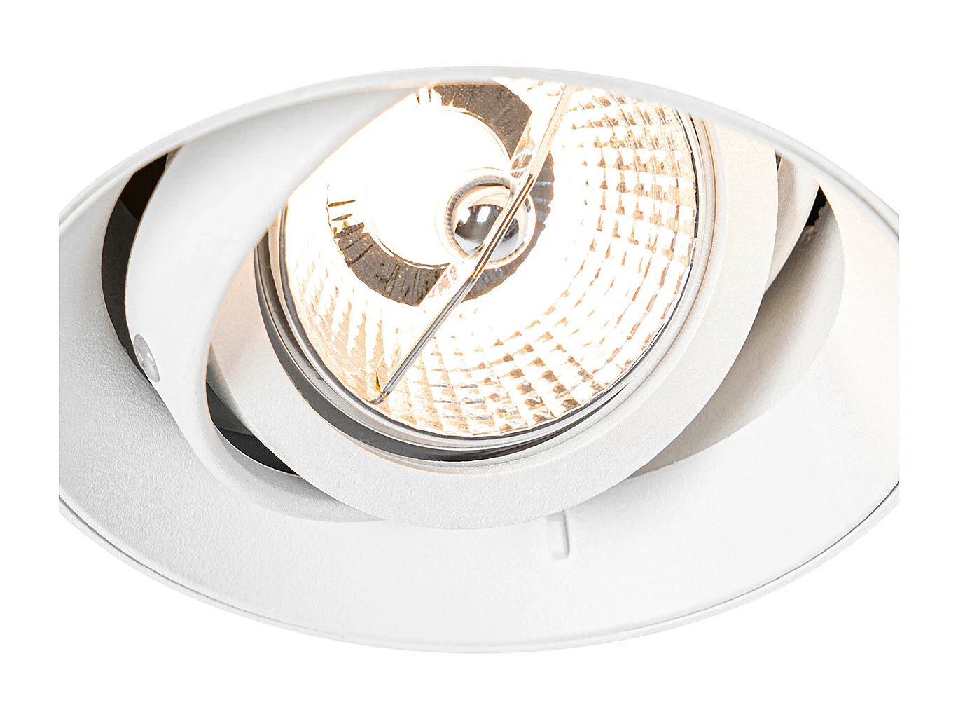 Spot encastré moderne blanc GU10 AR70 rond sans bordure - Oneon