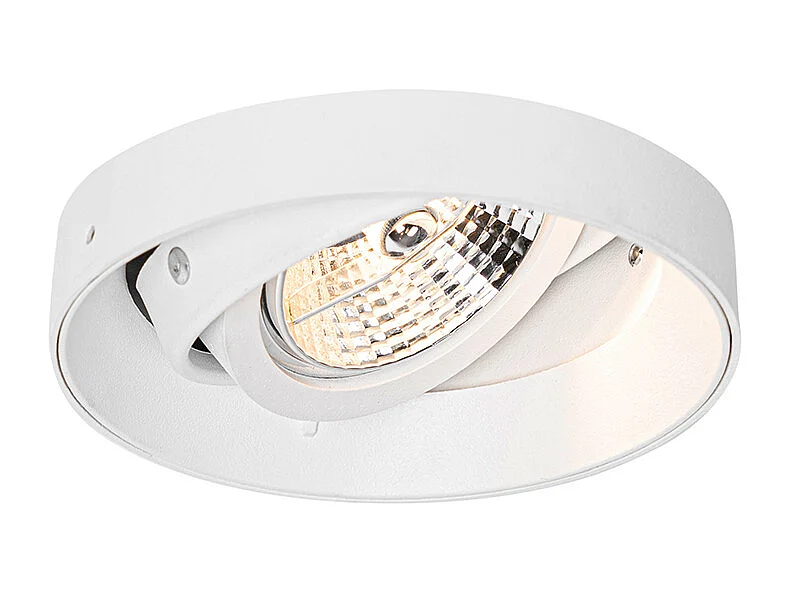 Spot encastré moderne blanc GU10 AR70 rond sans bordure - Oneon