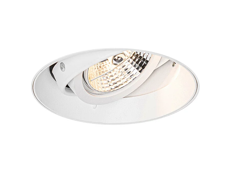 Spot encastré moderne blanc GU10 AR70 rond sans bordure - Oneon