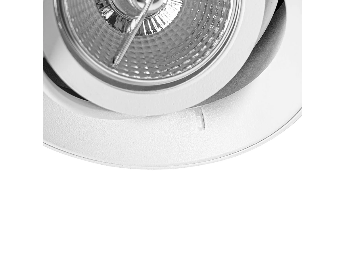 Spot encastré moderne blanc GU10 AR70 rond sans bordure - Oneon