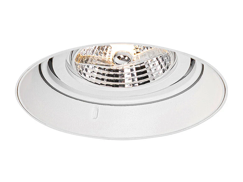 Spot encastré moderne blanc GU10 AR70 rond sans bordure - Oneon