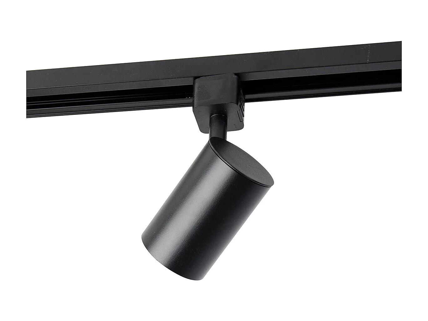 Système sur rail moderne noir 4 lumières monophasé - Yade