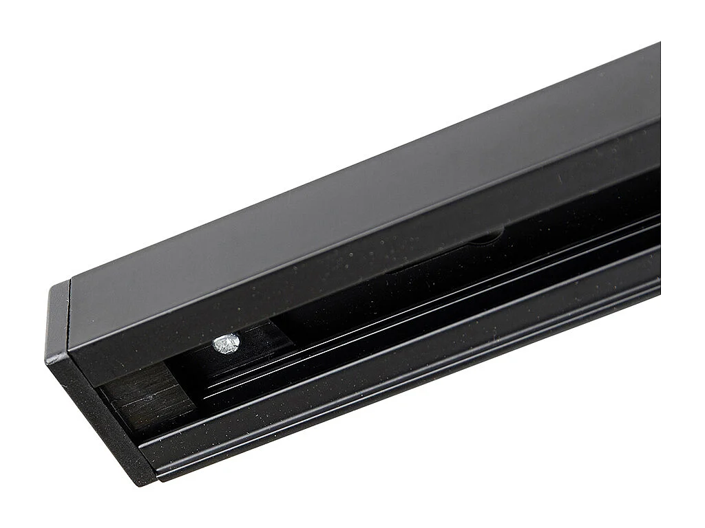 Système sur rail moderne noir 4 lumières monophasé - Yade