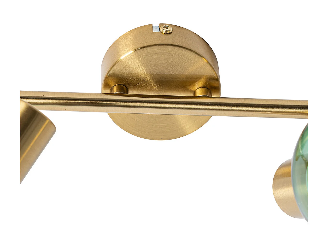 Spot Art Déco doré avec verre vert 2 lumières - Vidro