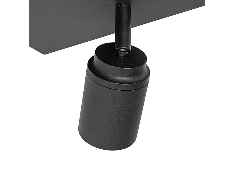 Spot de salle de bain moderne noir carré 3 lumières IP44 - Ducha
