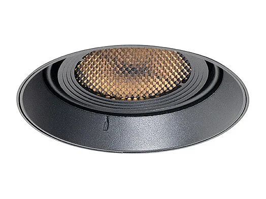 Spot encastré moderne noir GU10 AR70 rond sans bordure - Oneon Honey