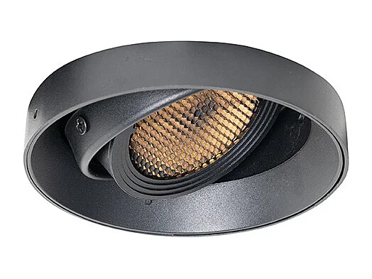 Spot encastré moderne noir GU10 AR70 rond sans bordure - Oneon Honey