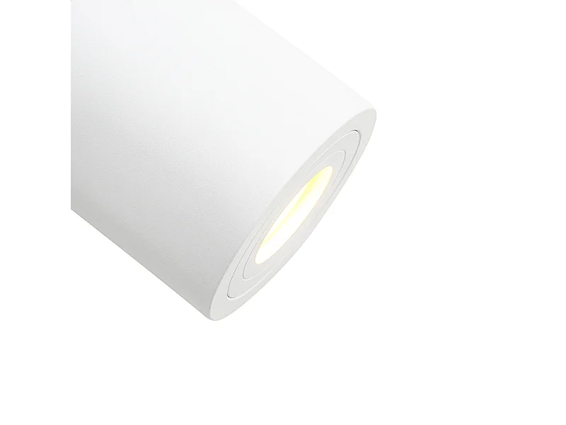 Spot de plafond rond moderne blanc IP44 - Capa