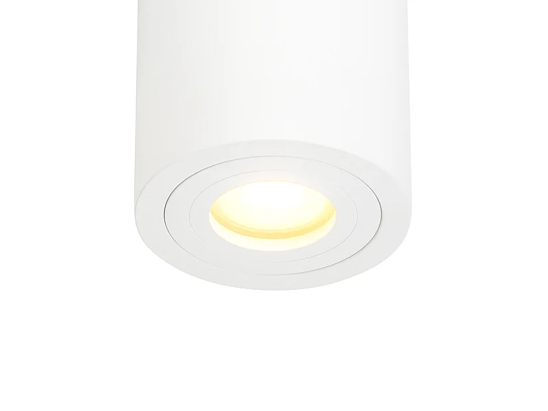 Spot de plafond rond moderne blanc IP44 - Capa