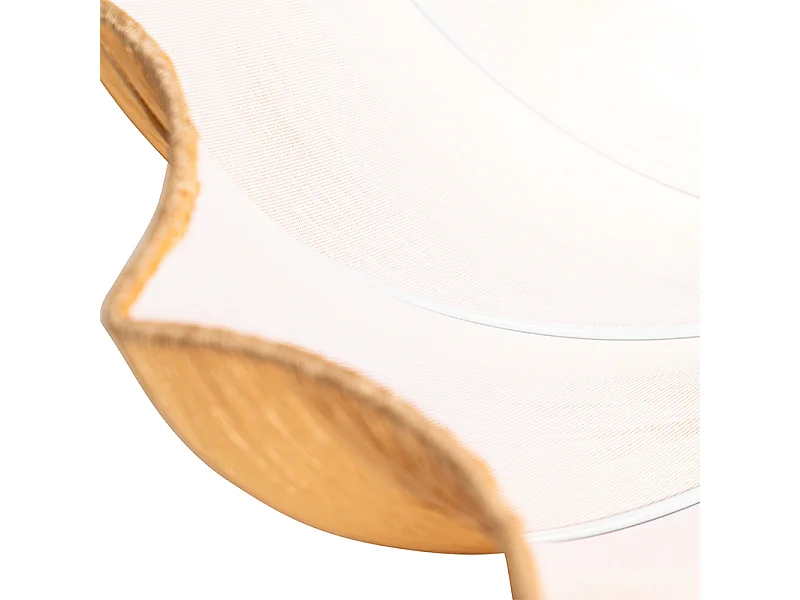 Plafonnier Japandi beige 52 cm 3 lumières - Plu