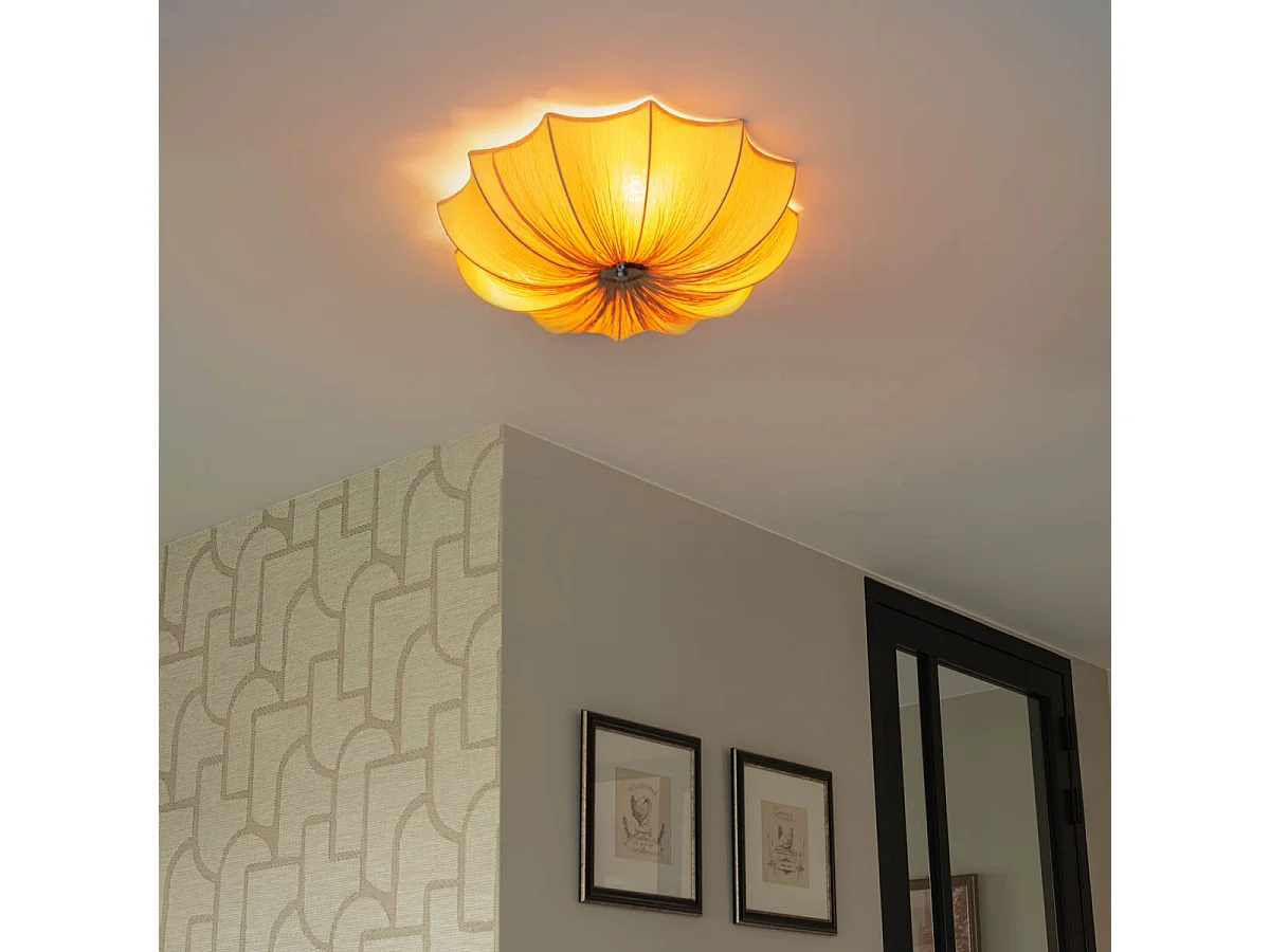 Plafonnier design beige 52 cm 3 lumières - Plu