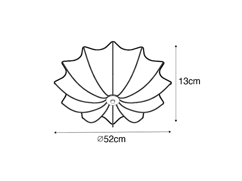 Plafonnier design beige 52 cm 3 lumières - Plu