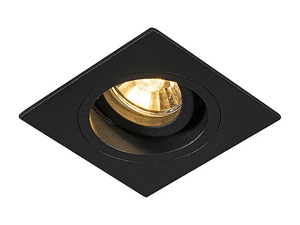 Spot encastrable intelligent noir carré avec Wifi GU10 - Chuck