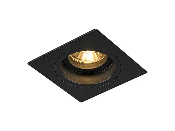 Spot encastrable intelligent noir carré avec Wifi GU10 - Chuck