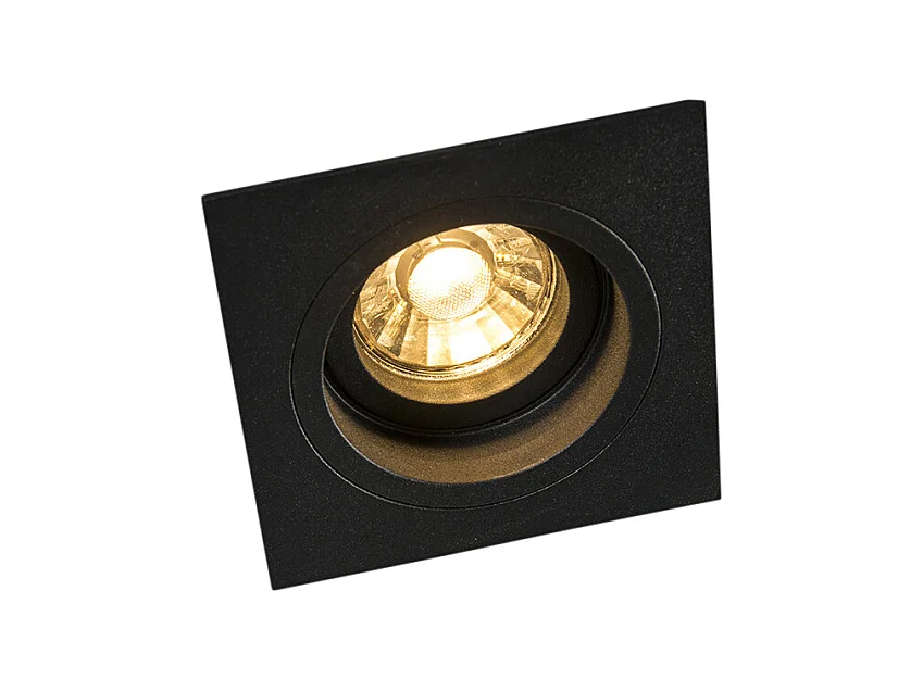 Spot encastrable intelligent noir carré avec Wifi GU10 - Chuck