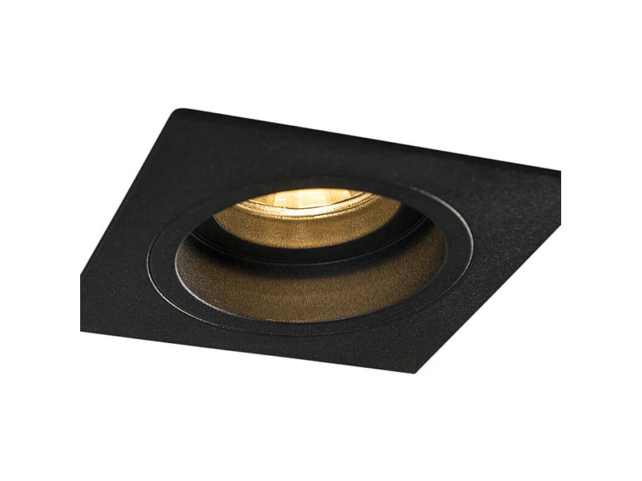 Spot encastrable intelligent noir carré avec Wifi GU10 - Chuck
