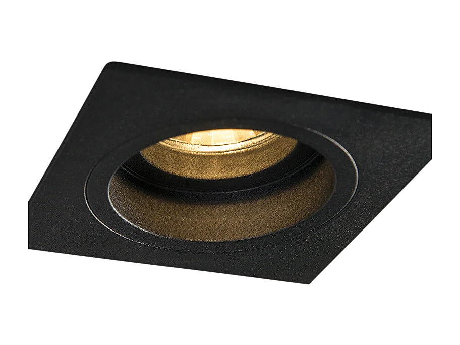 Spot encastrable intelligent noir carré avec Wifi GU10 - Chuck