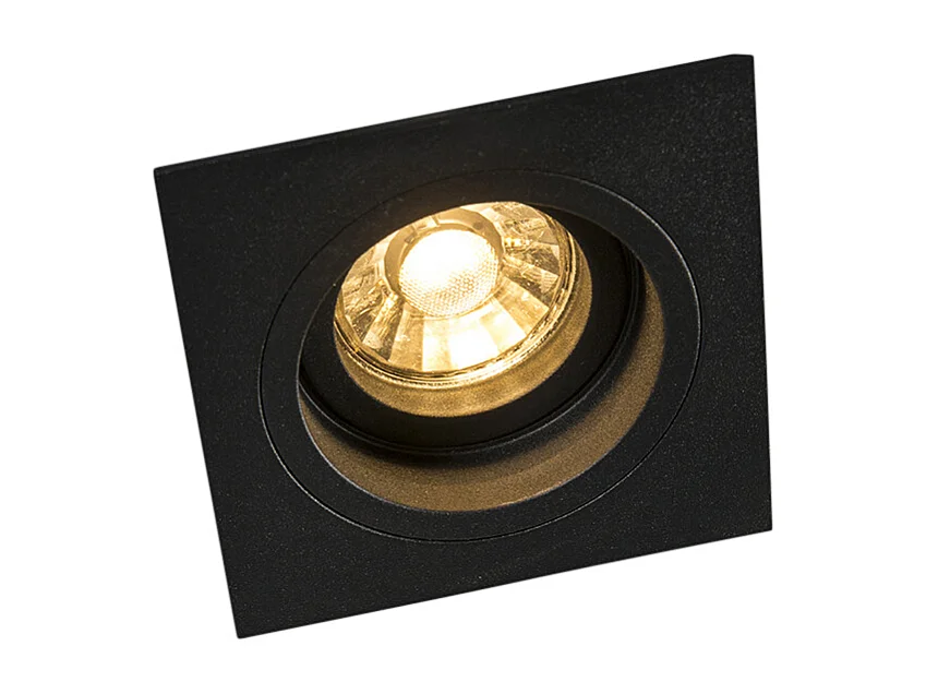 Spot encastrable intelligent noir carré avec Wifi GU10 - Chuck