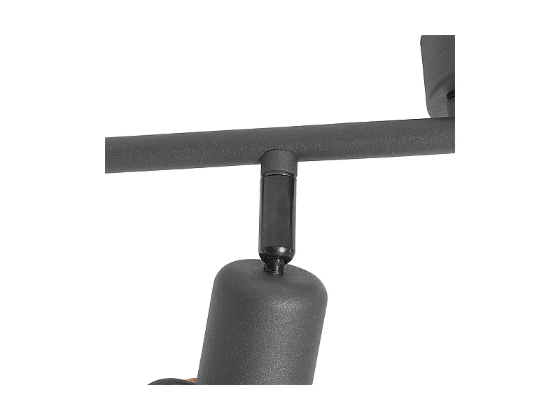 Plafonnier design noir avec or 4 lumières oblong - Noud