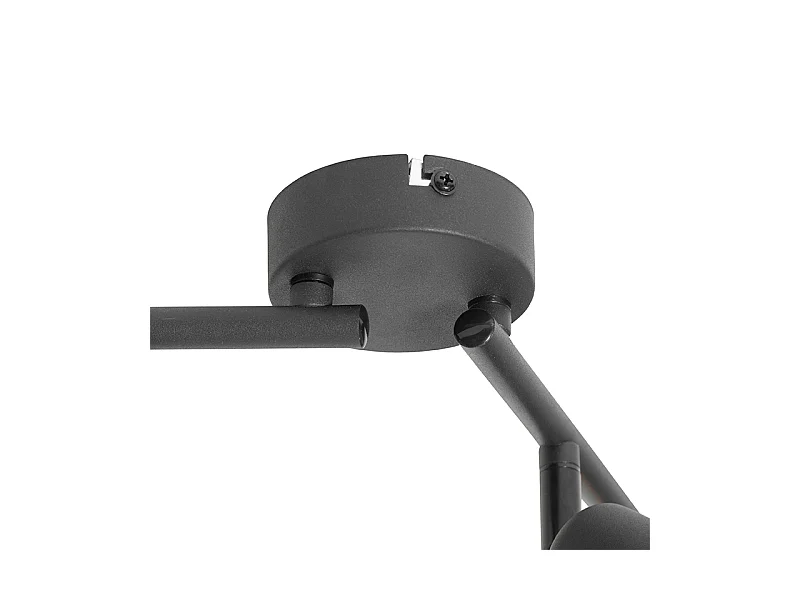 Plafonnier design noir avec or 4 lumières oblong - Noud