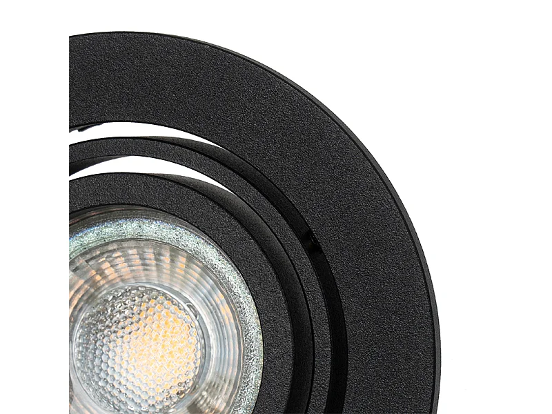 Spot encastré moderne noir inclinable - Club