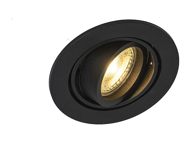 Spot encastré moderne noir inclinable - Club