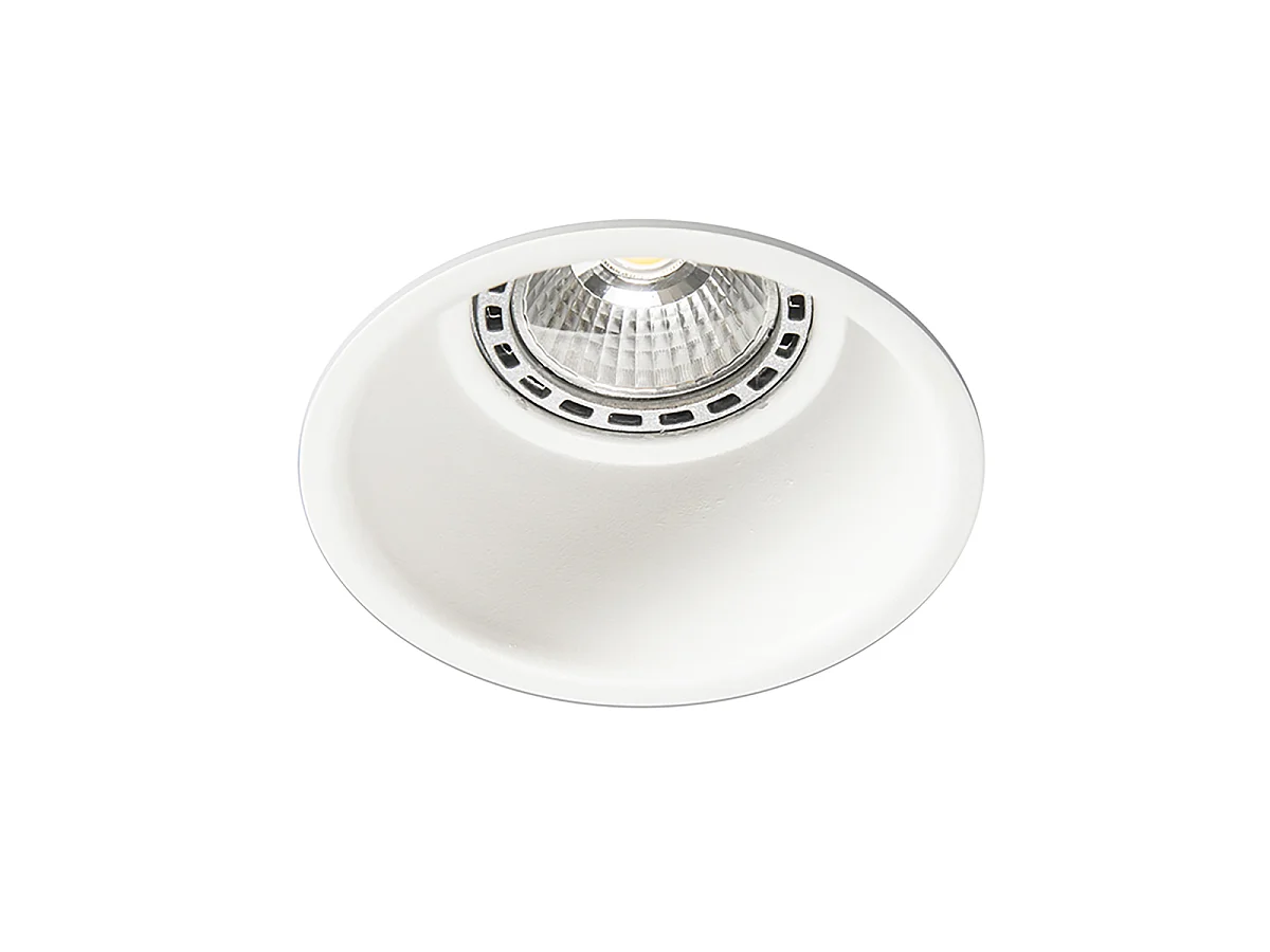 Lot de 6 spots encastrés modernes blancs - Dept