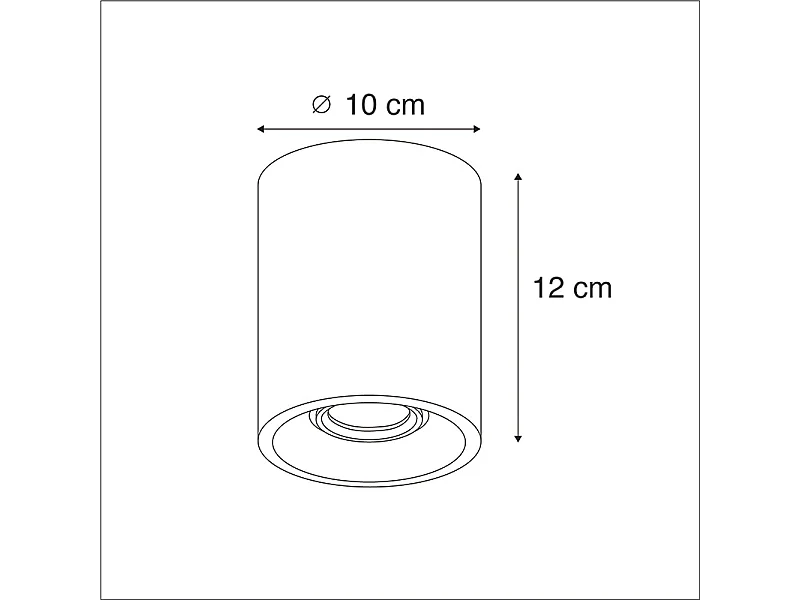 Spot de plafond rond en béton rustique - Deep