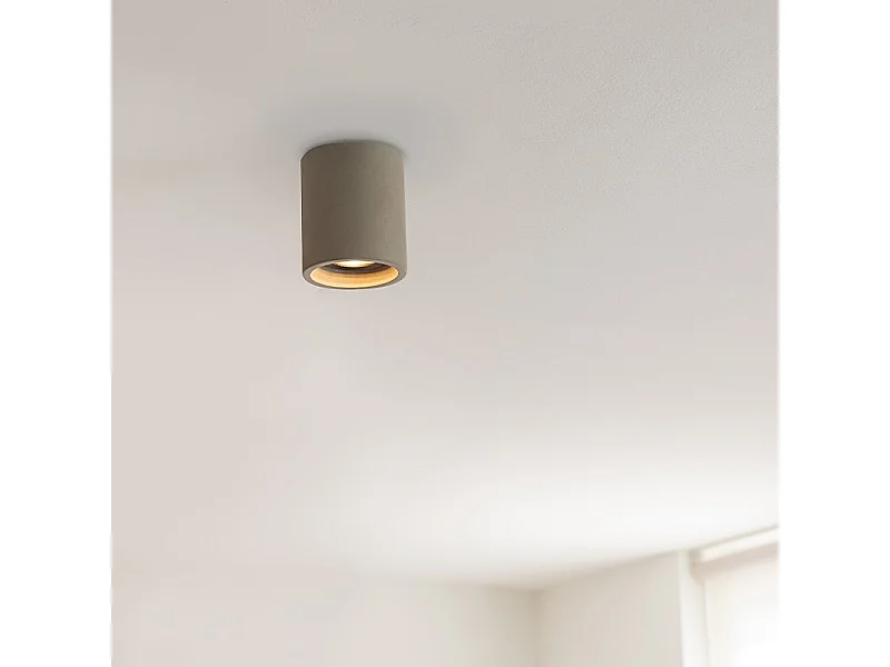 Spot de plafond rond en béton rustique - Deep