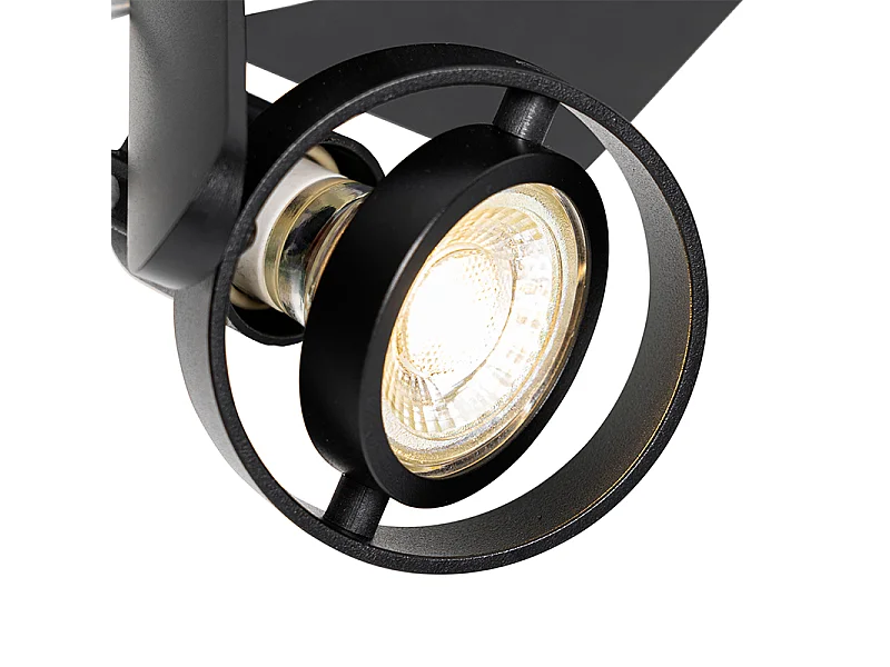 Spot de plafond moderne noir orientable GU10 50mm - Master