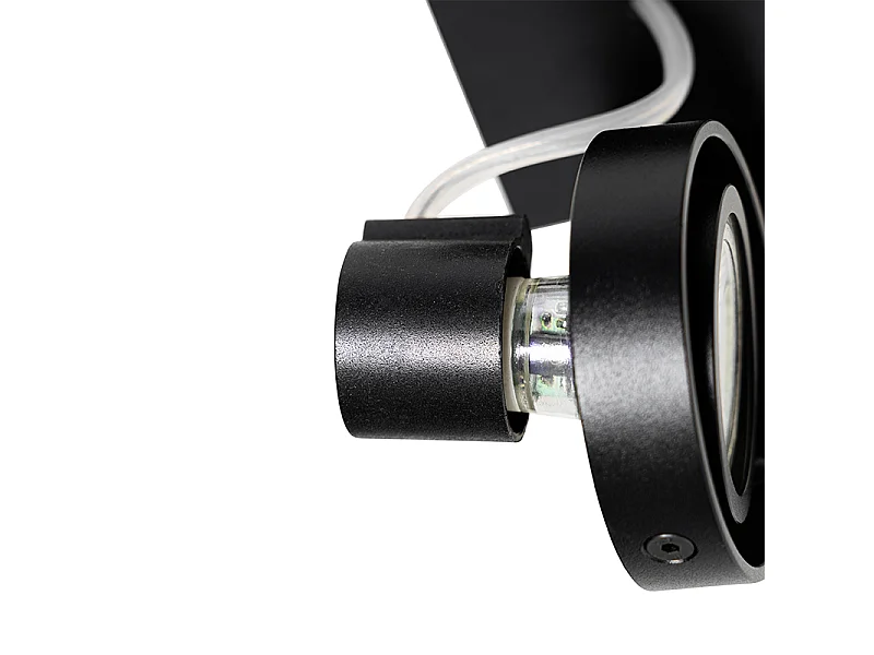 Spot de plafond moderne noir orientable GU10 50mm - Master