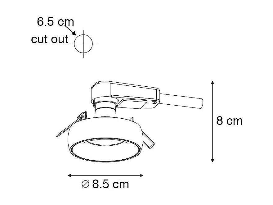 Spot encastré design blanc - Mooning