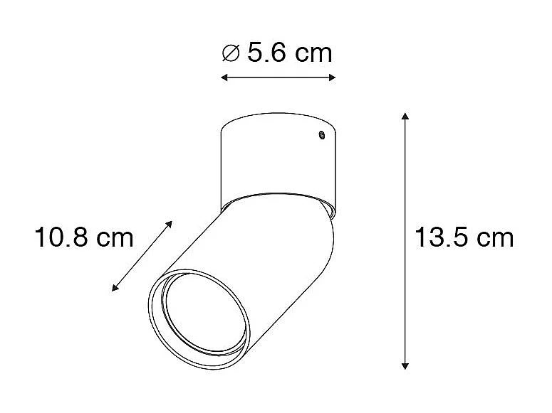 Spot en saillie moderne blanc GU10 50mm - Falo
