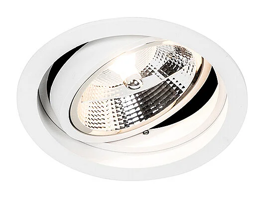 Spot encastré rond blanc orientable - Chuck 111