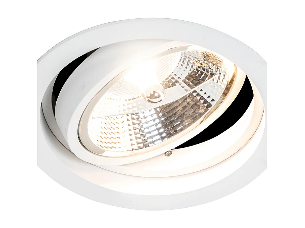 Spot encastré rond blanc orientable - Chuck 111