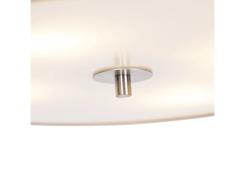 Plafonnier rond rustique beige 50 cm - Drum