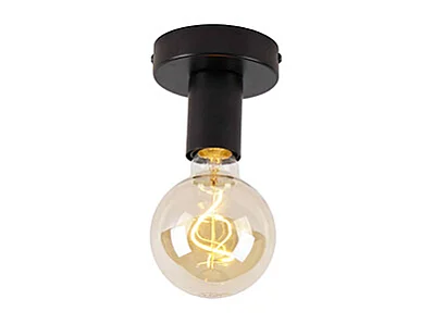 Plafonnier moderne noir 9 cm - Facil