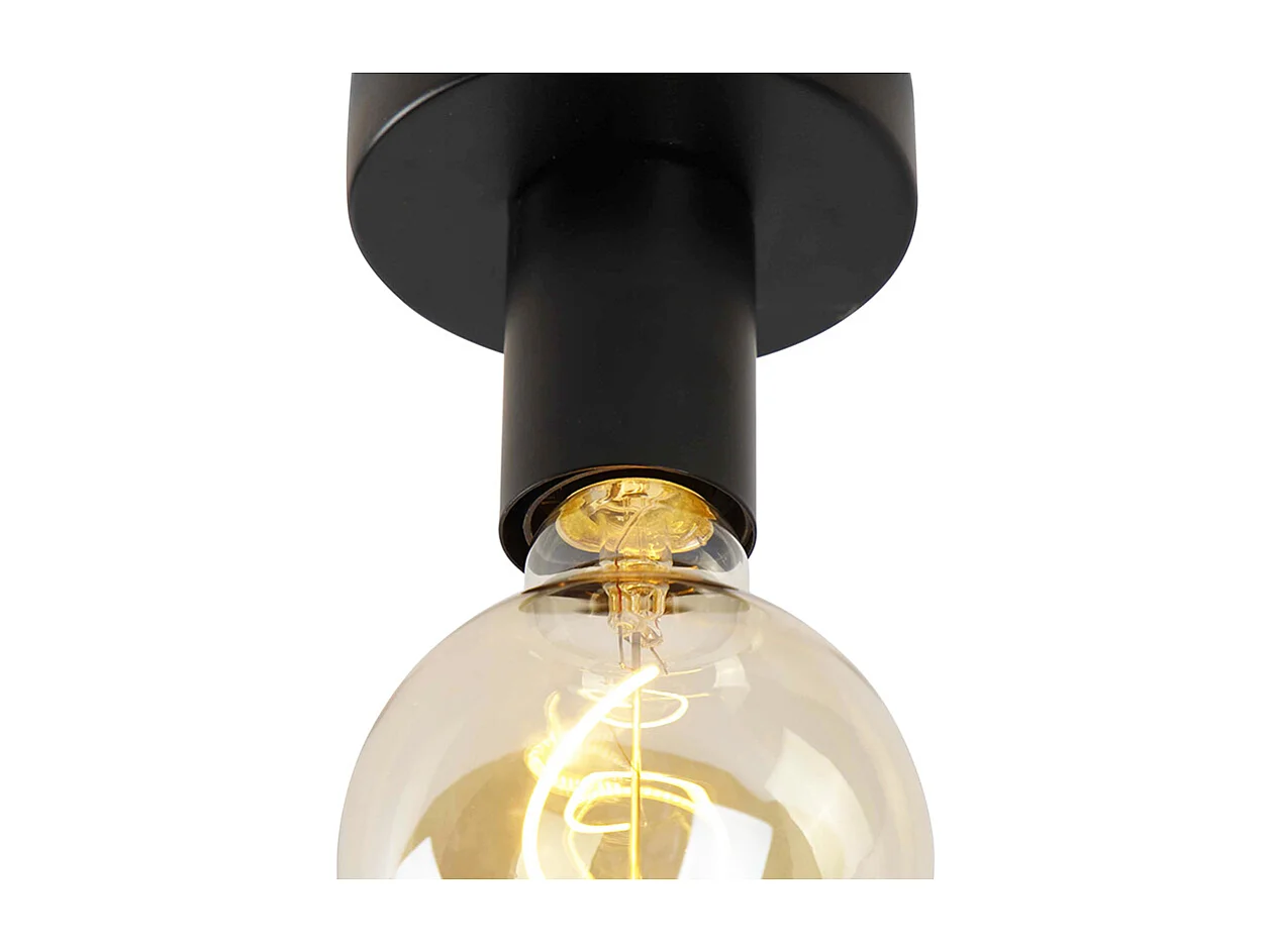 Plafonnier moderne noir 9 cm - Facil