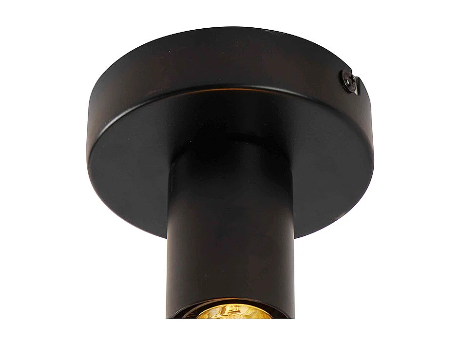 Plafonnier moderne noir 9 cm - Facil
