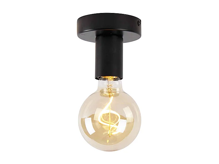 Plafonnier moderne noir 9 cm - Facil